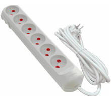 Подовжувач мережевий VIROK: l= 2 м, з 6 гніздами без заземлення