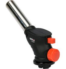 Горелка газовая YATO : цанговое соединение EN417. до 1 кВт. пьезовоспаление. 360°. дождь t' 1000°c [10/100]