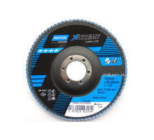 Круг лепестковый шлифовальный NORTON VULCAN" X-TREME(металл+нерж.); Ø= 125/22 мм, Р 120