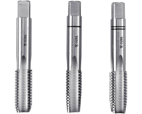 Мітчик YATO М14 х 2 мм, HSS М2, l= 80 мм, 3 шт [20/80]
