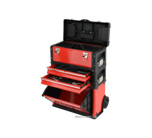 Валіза-візок з інструментами YATO 3 секції, на 2-х колесах з висувною ручкою, 78 шт. [1]