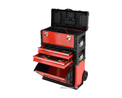 Валіза-візок з інструментами YATO 3 секції, на 2-х колесах з висувною ручкою, 78 шт. [1]