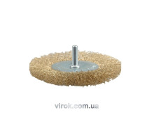 Щітка - крацовка VOREL ПЛОСКА з стержнем Ø-75мм [10/120]