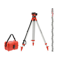 Нівелір опт авто-налаш. з штатив і рейко YATO об'єкт Ø= 38мм, крат- 32Х радіу- 0,5-50м точн- 1мм/30м