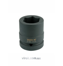 Головка торцева ударна 6-гранна YATO : квадрат 1", М= 32 мм, L= 61 мм [6/24]