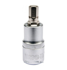 Головка торцевая YATO квадрат 1/2 HEX M8, L=55 мм [40/240]