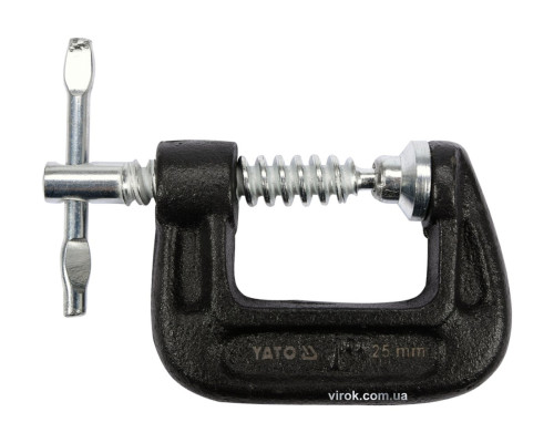Струбцина з гвинтовим затиском "G" подібна YATO; l= 25 мм (1") [20]