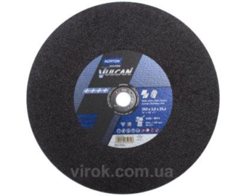 Диск відрізний по металу і нержав. сталі тм "NORTON VULCAN"; Ø= 350х25,4 мм, t= 3.0 мм