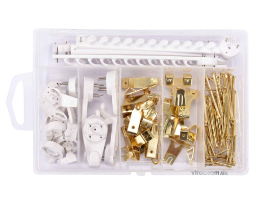 Гачки для кріплення картин VOREL, 121 шт.(DW)