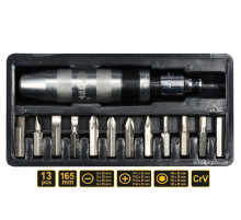 Отвертка ударная VOREL: 12 насадок [кейс]. кпл. 14 ед. [20/600]