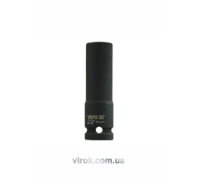 Головка торцева ударна 6-гранна YATO : подовжена, квадрат 1/2", М= 14 мм, L= 78 мм [30/120]