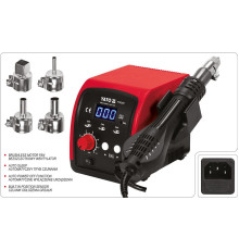 Фен-станція мережева YATO: 750 Вт, t°= 100- 500°С, пов. потік- 120 л/хв, LCD табло, 4 форсунки [8]