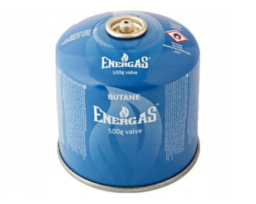 Балон газовий 1-разовий ENERGAS з різьбою (7/16) 500g/870ml. для плит/кемпінгу (EN417) BUTAN [12]