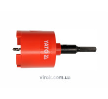 Свердло-коронка алмазна YATO : Ø= 82 мм, з напрямним свердлом, шестигранний хвостовик [20]