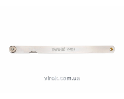 Щупи вимірювальні YATO : 200 x 12.8 мм, 14 пелюстків, h = 0.05 - 0.5 мм [10/100]