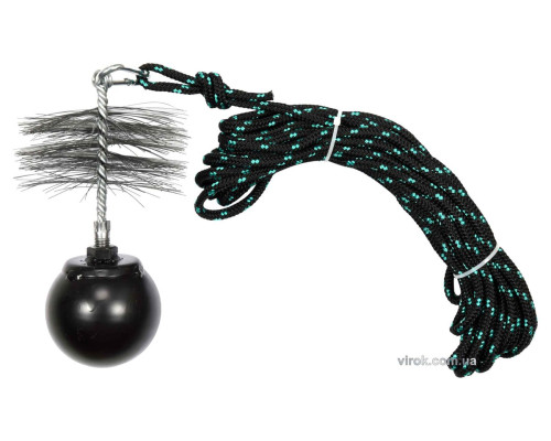 Набір для очищення димарів VOREL : шнур Ø= 6 мм, l= 10 м; йорж Ø= 125 мм; гиря- 1.3 кг [1]