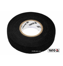 Стрічка ізоляційна ХБ YATO 15м x19x0.3 мм (тканинна) t= -40°С +105°С для мотання пучків кабелів [10]