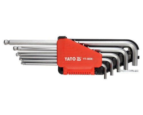 Шестигранники дюймові YATO з шаром подовжені Набір 12шт. [6/36]