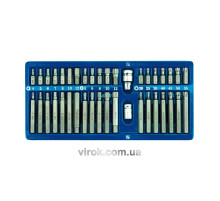 Насадки викруткові (біта) VOREL Cr-V, на тріщатку спеціальні, в метал. боксі. Набір 40 шт. [10]