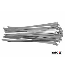 Хомут затискний YATO : 8 х 300 мм з нержавіючої сталі, пак. 50 шт [60]