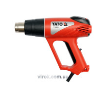 Фен технический сетевой YATO : P= 2000 Вт 0600° с регулятором температуры (LCD) + 6 аксессуаров [5]