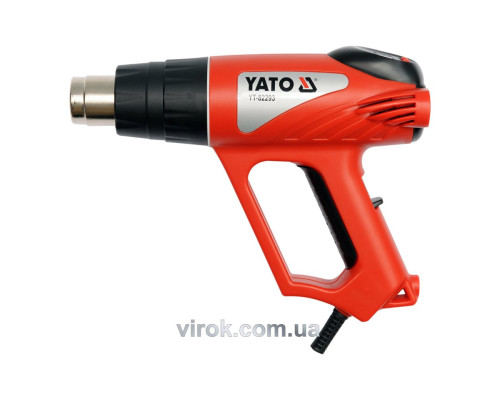 Фен технічний мережевий YATO : P= 2000 Вт 0~600° з регулятором температури (LCD) + 6 аксесуари [5]