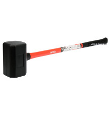 Молоток безінерційний YATO: з гумовим обухом 180х110х110 мм, m=5.5кг скловолоконна ручка l=800мм [2]