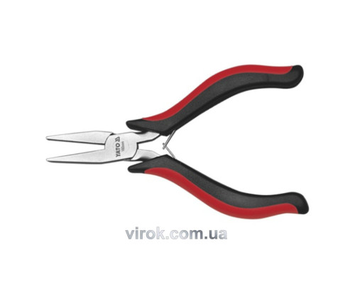 Щипці прямі плоскі YATO : L= 115 мм [6/120]