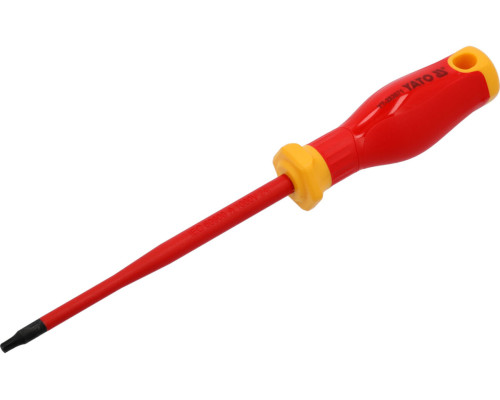 Викрутка з шліцом TORX діелектрична ізольована YATO: T20х 125/ 223 мм, оголений шліц- 17 мм [12]
