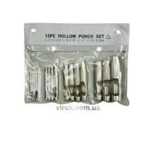 Пробойник для кожи VOREL Набор 2-22мм 15шт. [5/20]