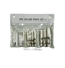 Пробійник для шкіри VOREL Набір 2-22мм 15шт. [5/20]