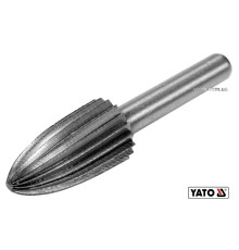 Фреза конусна(заокруглена) по металу YATO : Ø13 x 25/55 мм, HSS 4241, хвостовик- Ø6 мм [80]