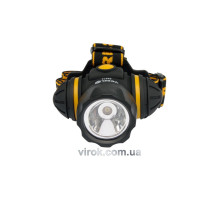Ліхтар VOREL на чоло, ударостійкий 3-функції, 3 батарейки ААА, 1 LED/ 1 W  [12/48]