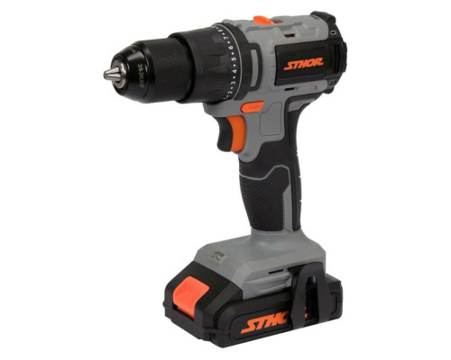 Шуруповерт безщітковий акумуляторний STHOR: 20V Li-Ion. 2 АГод, КМ- 45 Nm, патрон до Ø- 0,8-10 мм