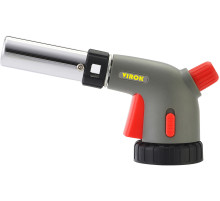 Пальник газовий VIROK з цанговим (швидким) з'єднанням, Piezo + 360*, ceramic, блок. кнопка