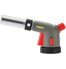 Пальник газовий VIROK з цанговим (швидким) з'єднанням, Piezo + 360*, ceramic, блок. кнопка