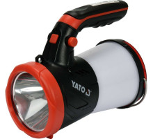 Ліхтар LED-діодний акумулятор YATO Li-Ion 3.7В, 1Вт, 600-1200Лм з ручкою, зарядний USB пристрій [10]