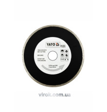 Диск алмазний суцільний YATO : Ø= 180x8,0x25,4 мм. H= 2,2 мм до (79260) [15/60]