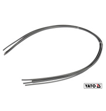 Стержні з ПВХ для зварювання/пайки пластику YATO : 2.5 x 5 мм, L= 1 м, при t= 400°C, 5 шт [30/120]