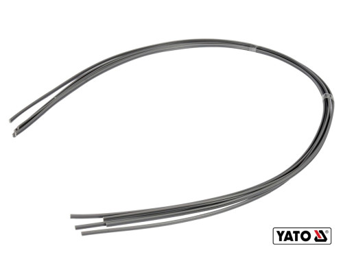 Стержні з ПВХ для зварювання/пайки пластику YATO : 2.5 x 5 мм, L= 1 м, при t= 400°C, 5 шт [30/120]