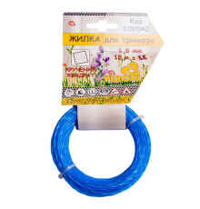 Жилка для тримера "Кручений КВАДРАТ" TM VIROK : Ø= 1.8 мм, l= 15 м