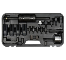 Знімачі форсунок, інжекторів YATO ударні, з насадками, сумісні з BOSCH,DELPHI,DENSO,SIEMENS, 22 шт