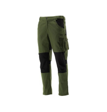 Брюки рабочие 4-WAY стреч SERWAL зелено-черные YATO разм 2XL/ 96-102 см, рост- 182-192 см, 11 карманов