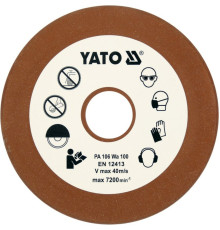 Диск точильний відрізних ланцюгів YATO,Ø=108/23, t=3,2мм, G100 з кераміки для верстата YT-84990[100]