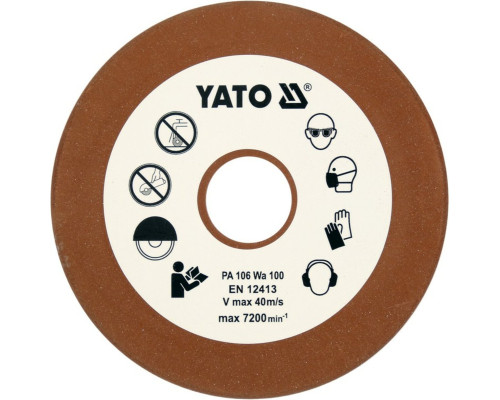 Диск точильний відрізних ланцюгів YATO,Ø=108/23, t=3,2мм, G100 з кераміки для верстата YT-84990[100]