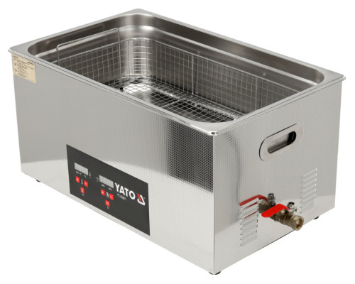 Мойка для мастерской ультразвуковая YATO сетей 230В, 480Вт ванна 50х 33х 29 см 22 л, раб. темп-0-80ºС