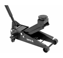 Домкрат гідравлічний підкатний YATO: навантаження- 3 т, межі підйому- 130- 465 мм [1]