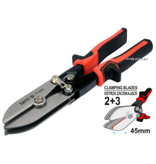 Кліщі для гофрування труб YATO з 5 лезами, діапазон- 45 мм, L= 260 мм [6]