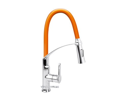 Змішувач води FALA"FLEXIBLE-2"для раковини з гнучкою оранжевою лійкою,регулюв.потоку води,l=60см(DW)