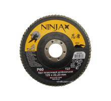 Круг лепестковый шлифовальный NINJA: Т27, 125х22 мм, Р60 (10/200 шт. уп)